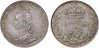 Großbritannien 3 Pence Victoria 1837-1901. -