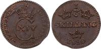Schweden 1/6 Skilling Karl XIV. Johann 1818-1844. -