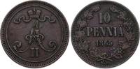 Finnland 10 Penniä 1 Alexander II. von Russland 1855-1881. -