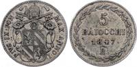 Italien-Kirchenstaat / Vatikan 5 Baiocchi Pio IX. 1846-1878. -