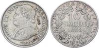 Italien-Kirchenstaat / Vatikan 10 Soldi Pio IX. 1846-1878. -