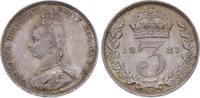 Großbritannien Threepence Victoria 1837-1901. -