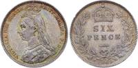 Großbritannien Sixpence Victoria 1837-1901. -