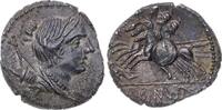 Republik AR-Denar A. Postumius Albinus 96 v. Chr.. -