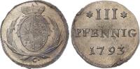 Sachsen-Albertinische Linie 3 Pfennig (Dreier) Friedrich August III. 1763-1806. -