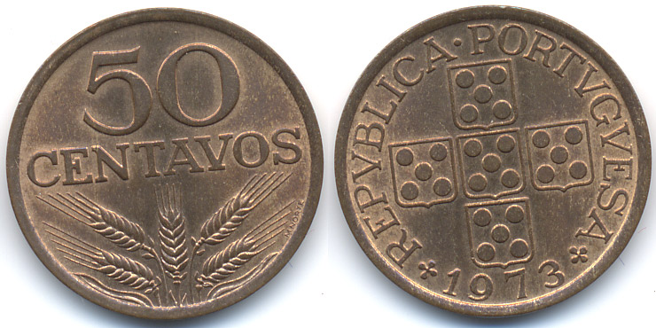 50 centavos 1973 portugal - portugal republik seit 1910 unc