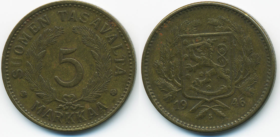 芬兰5分硬币图片