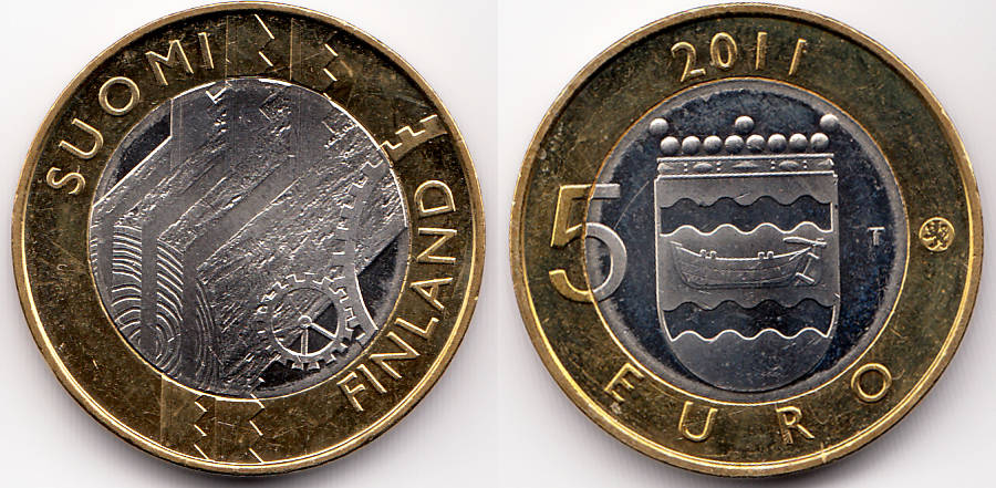 芬兰5分硬币图片