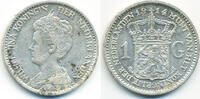 Niederlande - Netherlands 1 Gulden 1914 Wilhelmina I. 1890-1948 sehr sch... 292.85 元 含税 ＋  -8.37 元 运费