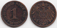 Kaiserreich 1 Pfennig großer Adler - Kupfer -