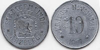Bayern 10 Pfennig Arzberg - Zink vernickelt 1917 (Funck 22.2c) Notmünze -
