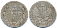Russland - Russia 20 Kopeken Alexander II. 1855-1881 -