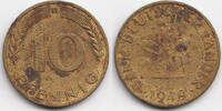 BRD 10 Pfennig 1949 D Stahl/tombakplattiert - Bank Deutscher Länder schö... 4.18 元 含增值税 ＋  -8.37 元 运费