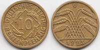 Weimarer Republik 10 Rentenpfennig Kupfer/Aluminium -