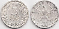 Weimarer Republik 3 Reichsmark Kursmünze -