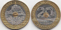 Frankreich - France 20 Francs Fünfte Republik seit 1958 - Mont Saint-Michel -