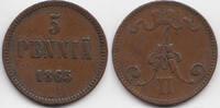 Finnland - Finland 5 Penniä 1865 Alexander II. von Russland 1855-1881 se... 251.02 元 含税 ＋  -8.37 元 运费