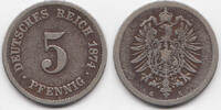 Kaiserreich 5 Pfennig kleiner Adler - Kupfer/Nickel -