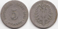 Kaiserreich 5 Pfennig kleiner Adler - Kupfer/Nickel -