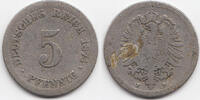 Kaiserreich 5 Pfennig kleiner Adler - Kupfer/Nickel -