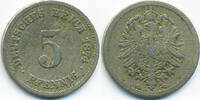 Kaiserreich 5 Pfennig kleiner Adler - Kupfer/Nickel -