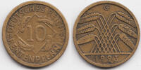 Weimarer Republik 10 Rentenpfennig Kupfer/Aluminium -