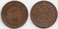 Kaiserreich 1 Pfennig großer Adler - Kupfer -