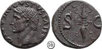 Divus Augustus (+ 14 n. Chr.) As Roma, Kopf / Blitzbündel, gutes Exemplar, hübsche Details, -