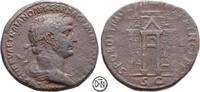 Trajan (98-117) Sesterz Roma, Büste / Votivbogen für Iuppiter Optimus Maximus, sehr selten und gesucht, -