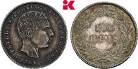 PORTUGAL 100 Reis R Peter V., 1853-1861. -