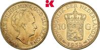 NIEDERLANDE 10 Gulden Wilhelmina, 1890-1948. -