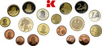 ITALIEN Euro-Kursmünzensatz und 50 Euro Franziskus I., 2013-2025. -