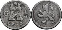 Guatemala 1/4 Real G, Guatemala 1813 Fernando VII., 1808-1821 ss, kl. Sc... 1,045.90 元 含税 ＋  124.67 元 运费