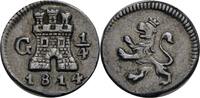 Guatemala 1/4 Real G, Guatemala 1814 Fernando VII., 1808-1821 ss/ss+ 1,882.62 元 含税 ＋  124.67 元 运费