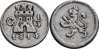 Guatemala 1/4 Real G, Guatemala 1814 Fernando VII., 1808-1821 ss, l. ber... 1,296.92 元 含税 ＋  124.67 元 运费