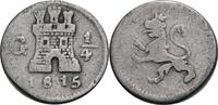 Guatemala 1/4 Real G, Guatemala 1815 Fernando VII., 1808-1821 fast ss 627.54 元 含税 ＋  124.67 元 运费