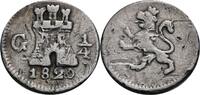 Guatemala 1/4 Real G, Guatemala 1820 Fernando VII., 1808-1821 ss, l. Sch... 460.20 元 含税 ＋  124.67 元 运费