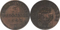 Brandenburg-Preußen 3 Pfennig Friedrich Wilhelm IV -