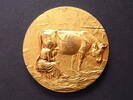 Frankreich Preismedaille Landwirdschaft Melkerin -