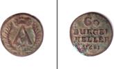 Altdeutschland 1 Heller Sachsen Coburg 1681 ss -