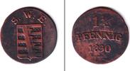 Altdeutschland 1 1/2 Pfennig Sachsen Weimar und Eisenach 1 1/2 Pfennige 1830 ss+ selten -