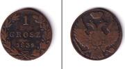 Alle Welt 1 Grosz POLEN 1839 MW f.ss -