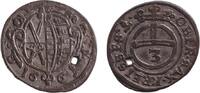 Altdeutschland 3 Pfennige Sachsen 3 Pfennig / Dreier 1661 CR ss-vz -