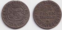 Altdeutschland 1/24 Taler Sachsen (Groschen) 1763 EDC ss -