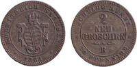 Altdeutschland 2 Groschen Sachsen 2 Neugroschen (20 Pfennige) 1864 B ss -