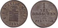 Altdeutschland 1 Groschen Sachsen 1 Neugroschen (10 Pfennige) 1841 G ss -