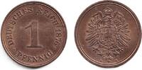 Deutsches Kaiserreich 1 Pfennig 1876 DEUTSCHES REICH 1 Pf. 1876 A (J.1) ... 148.94 元 含税 ＋  133.04 元 运费