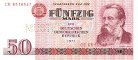Banknoten 50 MARK DDR: 1971 Ro.360 M Musternote I- -