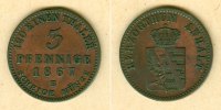 Altdeutschland 3 Pfennig Anhalt 3 Pfennige 1867 B f.vz -