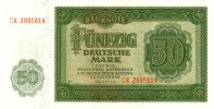 Banknoten 50 DEUTSCHE MARK DDR: 1948 Ro.345b I -